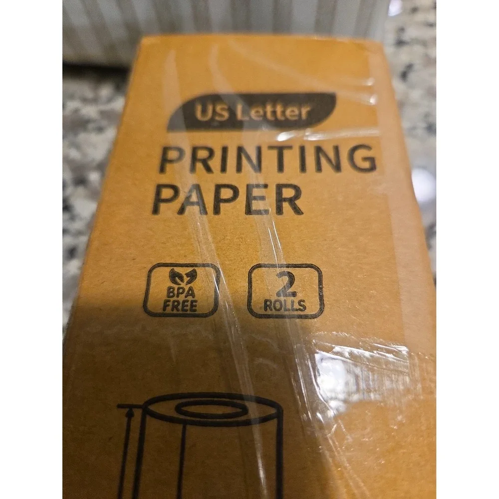 US Letter Thermal Printer Paper 8.5x11 2 Rolls 50 Sheets Sealed